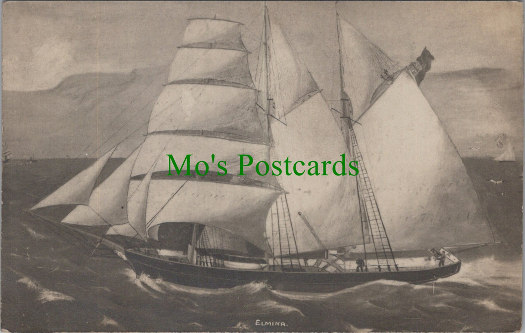 Shipping Postcard - Sailing Vessel Called Elmina  SW13778