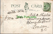 Load image into Gallery viewer, Embossed Greetings Postcard - An Easter Greeting. Cross and Flowers SW13811
