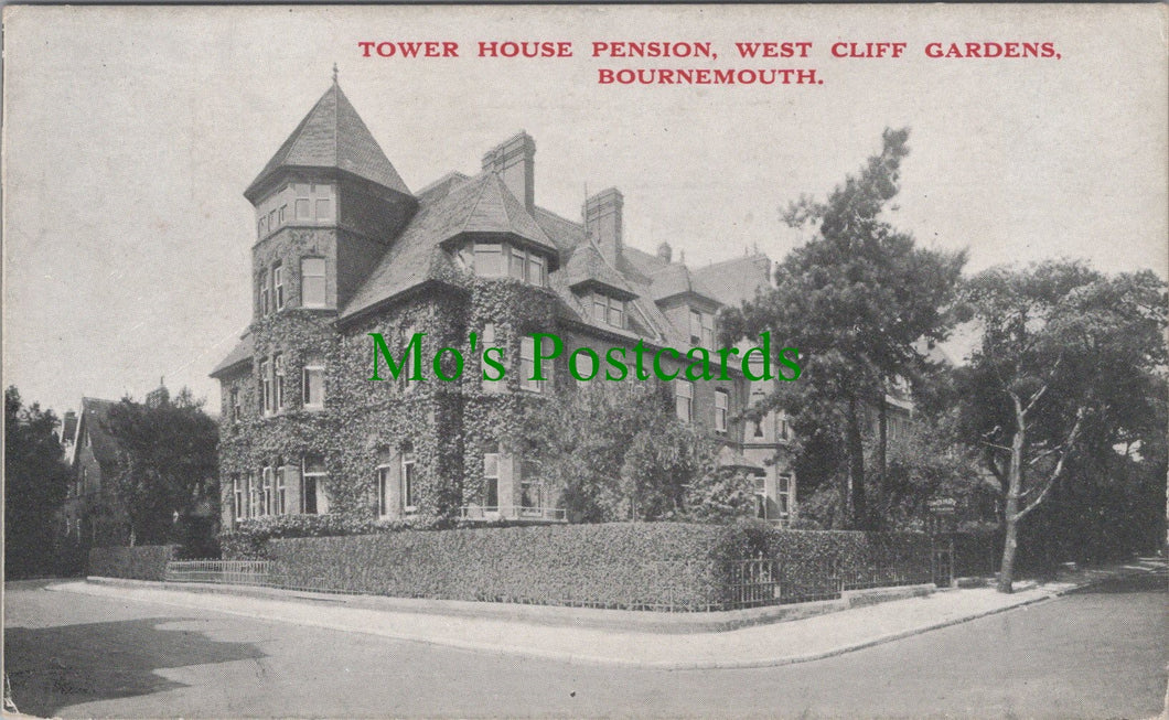 Dorset Postcard - Bournemouth, Tower House Pension   SW13974