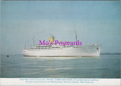 Shipping Postcard - Royal Mail Lines Cruising Ship 