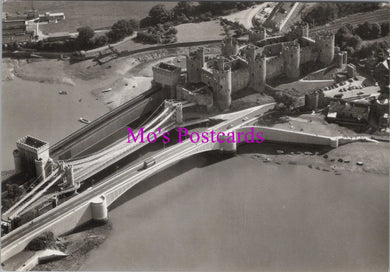 Wales Postcard - Aerial View of Conway Castle, Caernarvonshire  SW15234