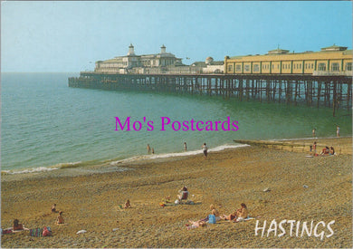 Sussex Postcard - Hastings Beach and Pier  SW15242