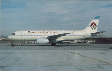 Aviation Postcard - America West Airlines Airbus A320-231 Aeroplane  SW16510