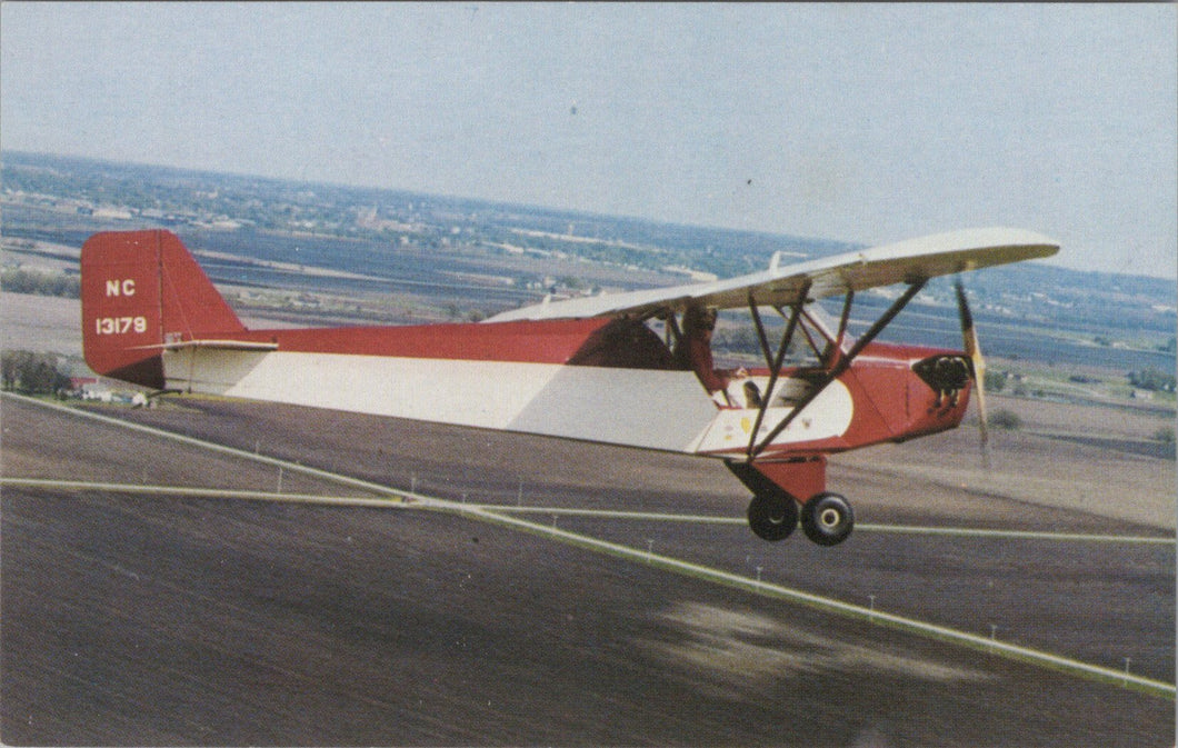 Aviation Postcard - Taylor Cub E-2, NC 13179 Aeroplane  SW16534