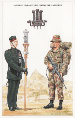 Military Postcard - British Army, 2nd King Edward VII's Own Gurkha Rifles   SW16547