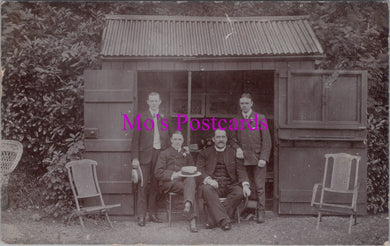 Hampshire Postcard - Group of Southampton Men and a Hut SW14676