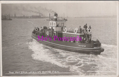 Hampshire Postcard - The Hotspur Leaving Hythe Pier   SW14817