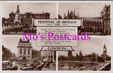 London Postcard - The Festival of Britain, 1951 - SW14537