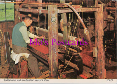 Occupations Postcard - Craftsman at Work in a Scottish Weaver's Shop SW15261