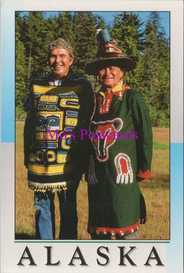 America Postcard - Alaska, Alaskan Tlingit Indian Father and Son SW15277