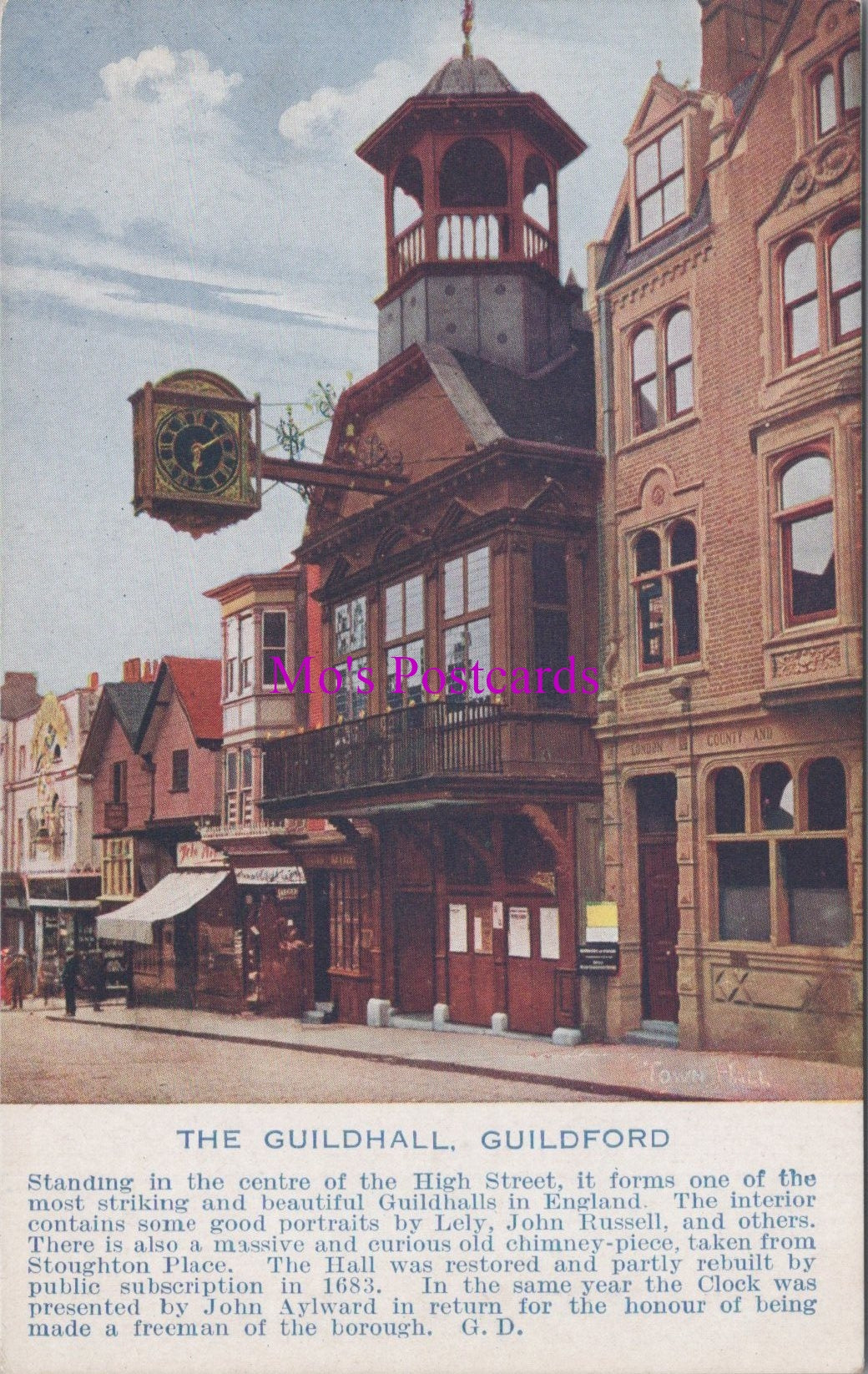 Surrey Postcard - The Guildhall, Guildford     DZ235