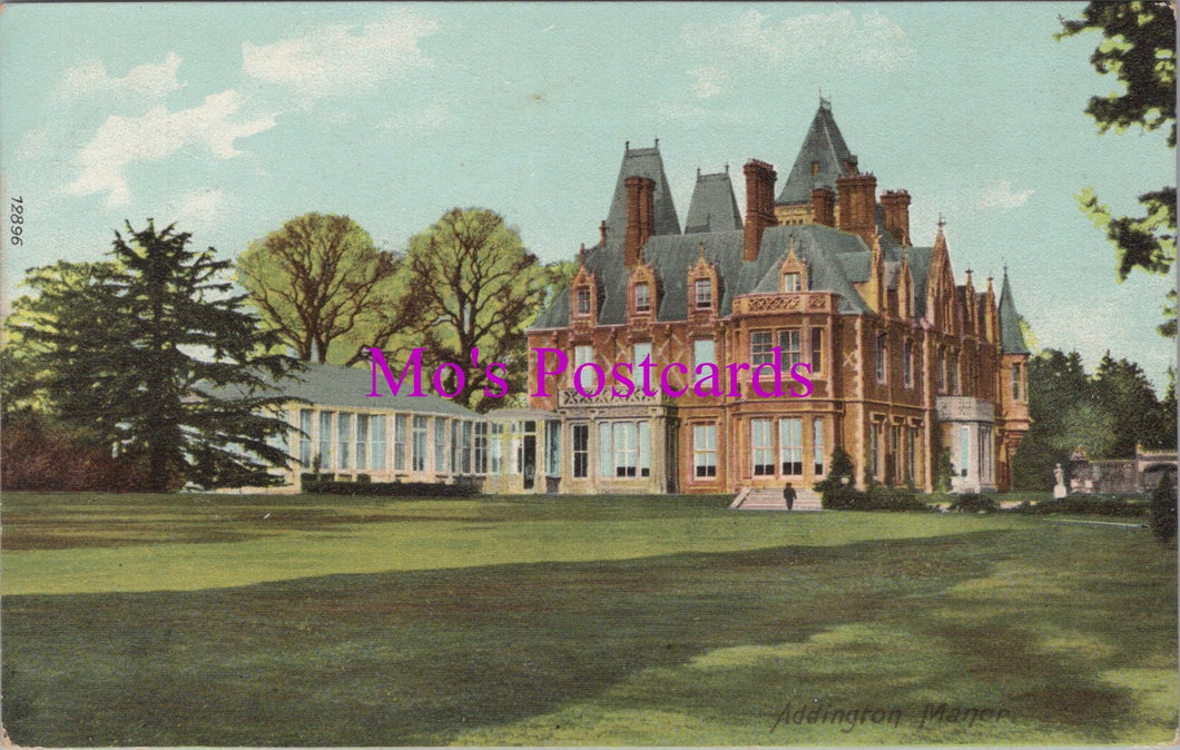 Buckinghamshire Postcard - Addington Manor. Demolished 1928 -   DZ252