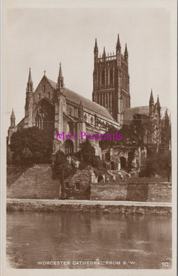 Worcestershire Postcard - Worcester Cathedral From South West  SW16655