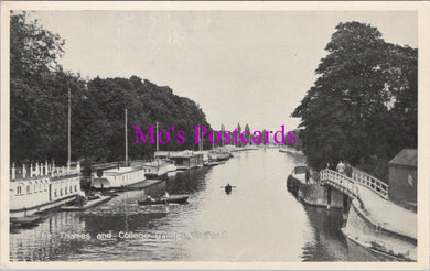 Oxfordshire Postcard - Oxford, The Thames and College Barges  SW16684