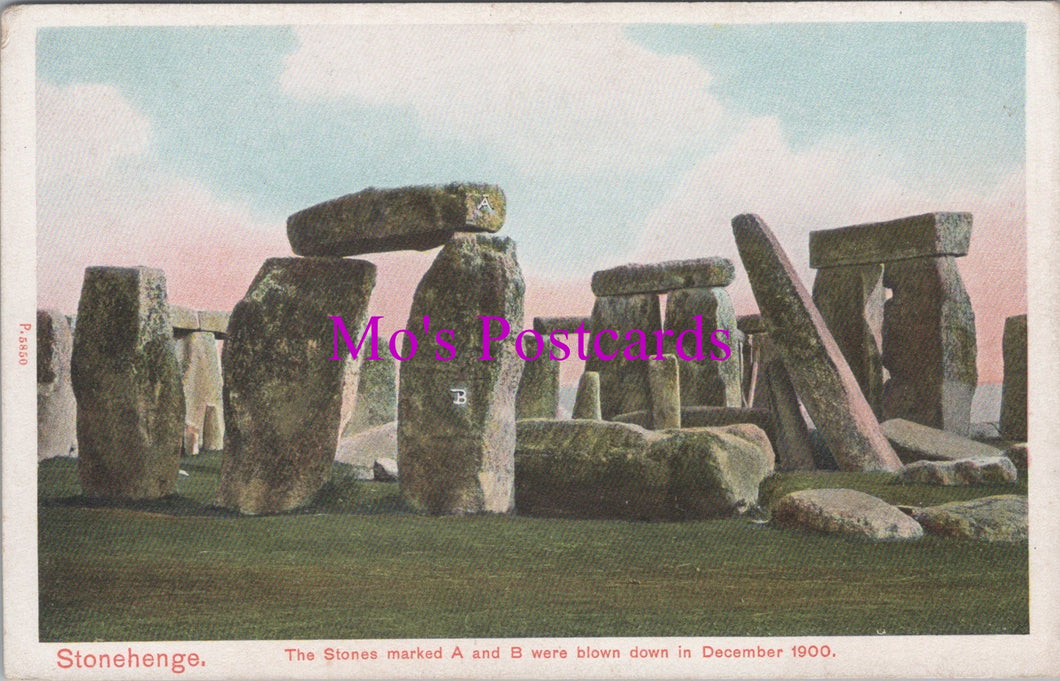 Wiltshire Postcard - Stonehenge Marked A and B -  SW16234