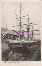 Load image into Gallery viewer, Naval Postcard - H.M.S.Calliope in Dry Dock   SW14880
