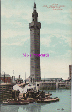 Lincolnshire Postcard - Grimsby Tower and Royal Dock Entrance   SW14910