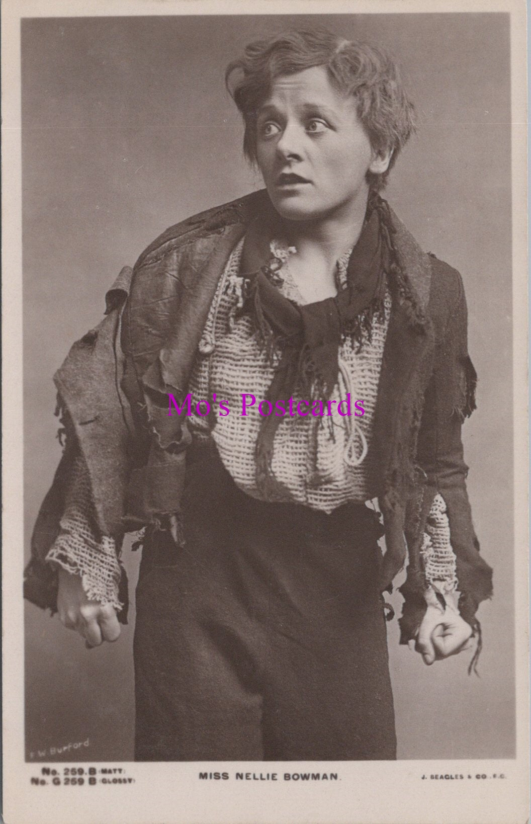 Theatrical Postcard - Actress Miss Nellie Bowman   SW14914