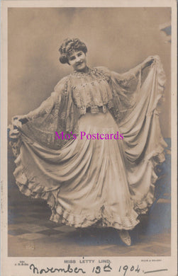 Actress Postcard - Miss Letty Lind   SW14159
