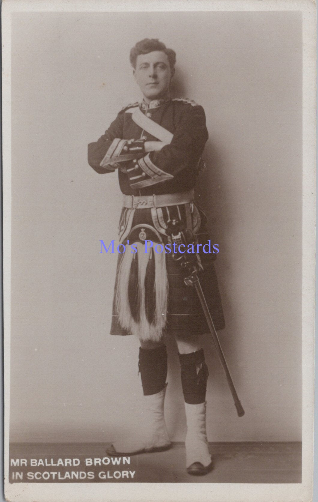 Theatrical Postcard - Entertainer Mr Ballard Brown in Scotland's Glory DZ66