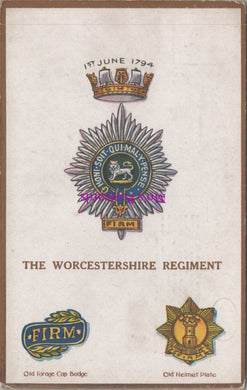 Military Postcard - The Worcestershire Regiment SW15164