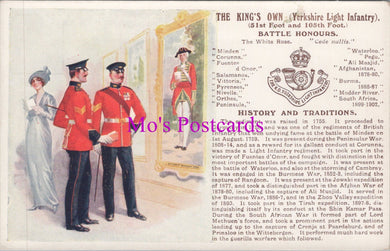 Military Postcard - The King's Own Yorkshire Light Infantry  SW15167