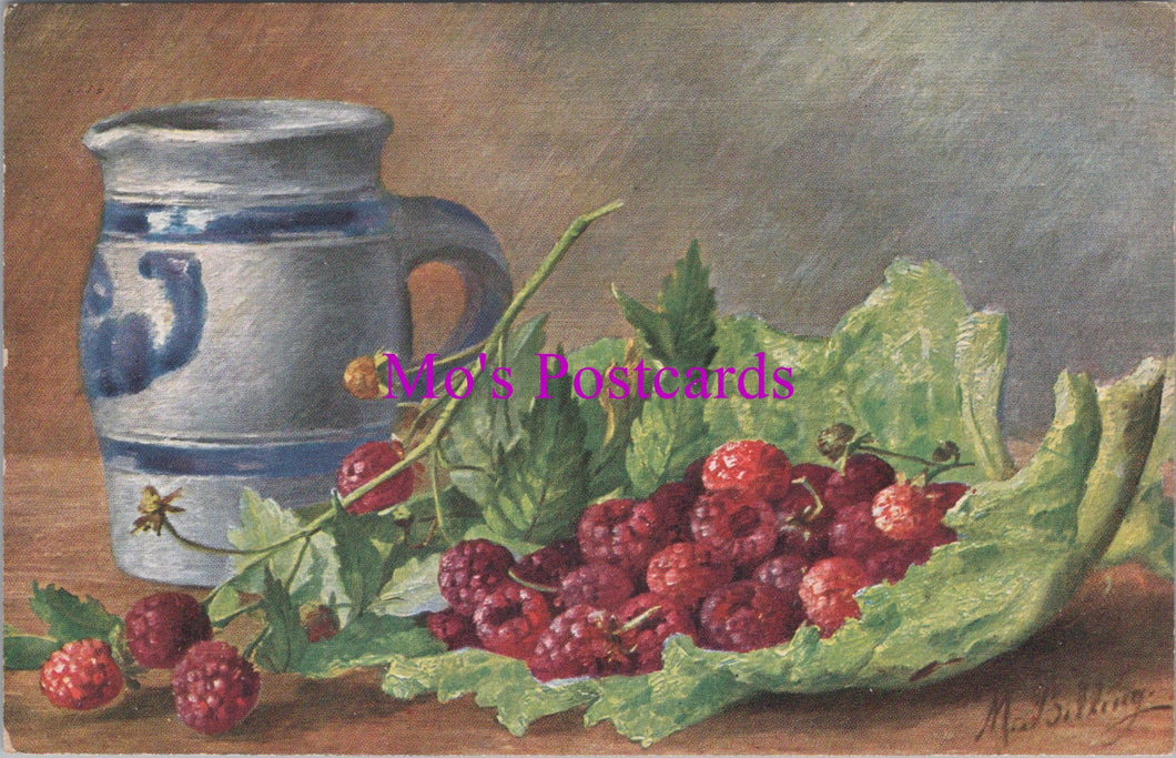 Food and Drink Postcard - Raspberries and a Jug. Artist M.Billing  SW15185