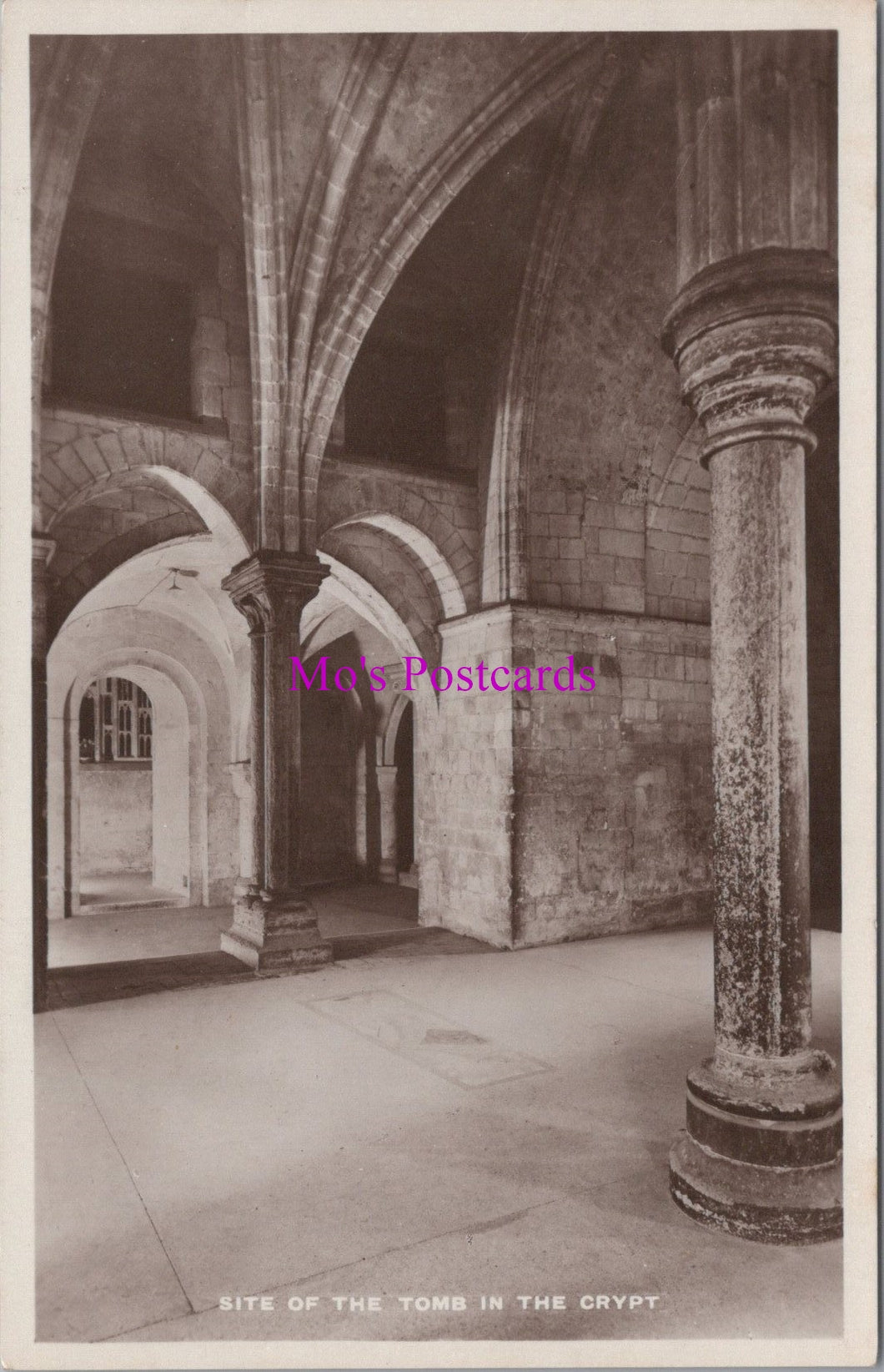 Kent Postcard - Tomb in The Crypt, Canterbury Cathedral  SW15191