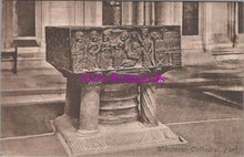 Load image into Gallery viewer, Hampshire Postcard - Winchester Cathedral Font   SW15202
