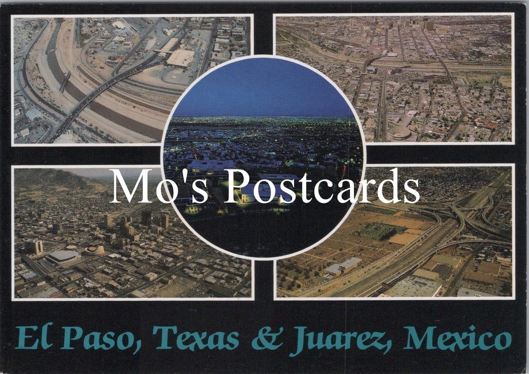 America Postcard - El Paso, Texas and Juarez, Mexico  SW16637