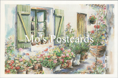 Flowers Postcard - Les Geraniums, Aquarelle De Nicole Massiaux  SW16753