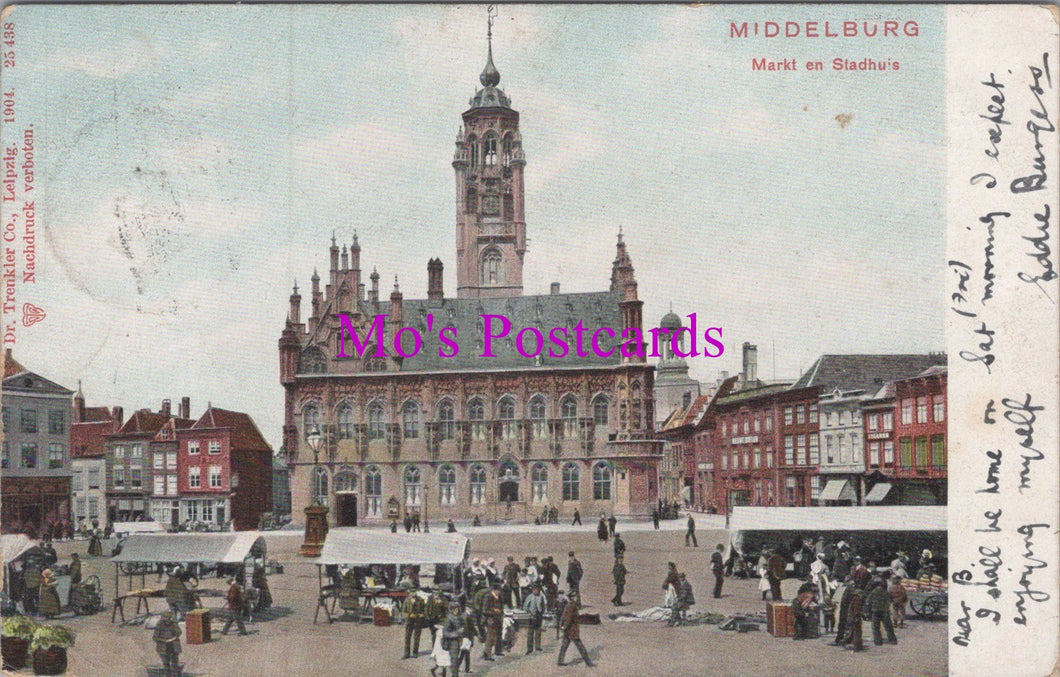 Netherlands Postcard - Middleburg, Markt En Stadhuis  SW15797