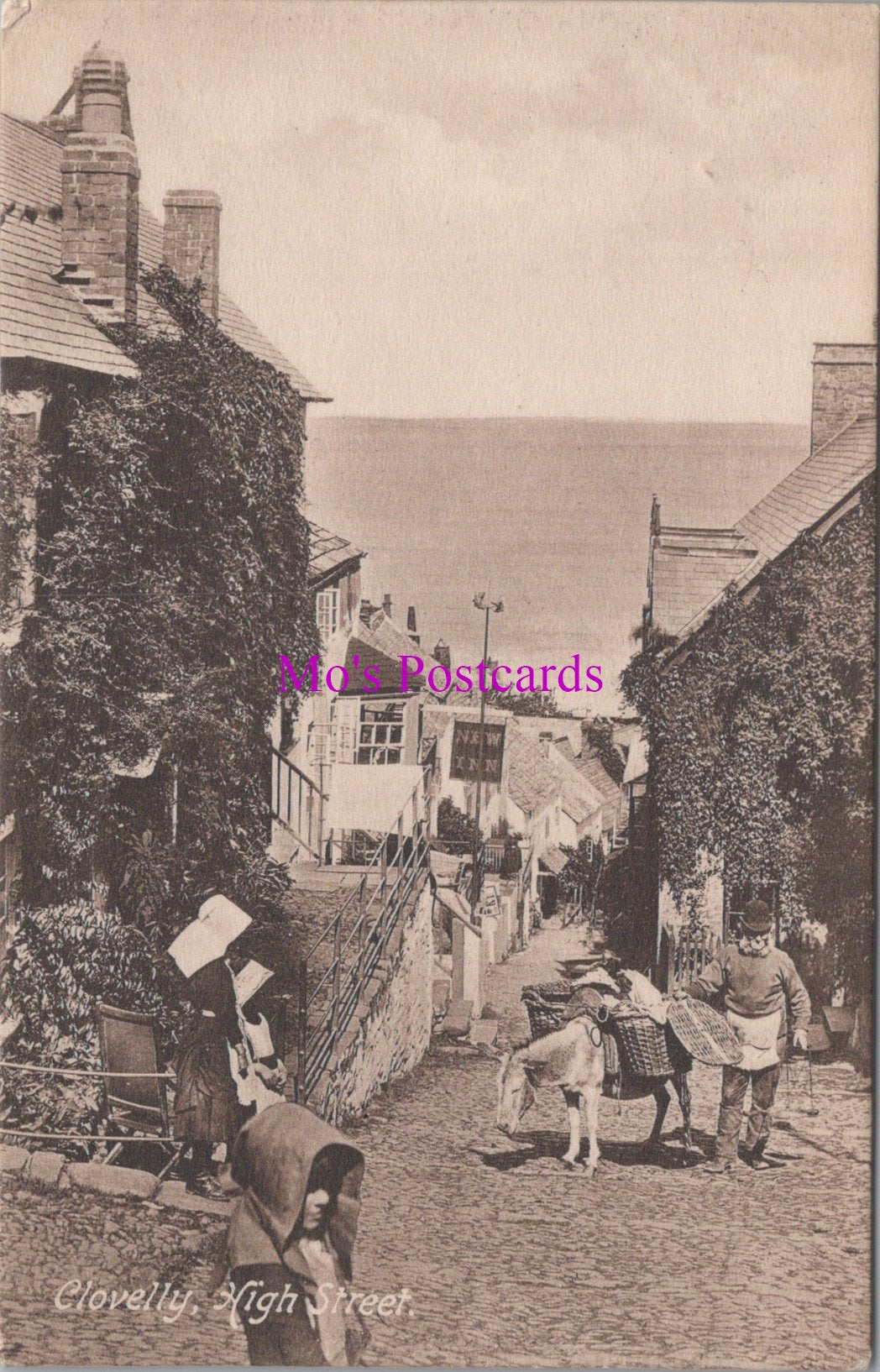 Devon Postcard - Clovelly High Street    SW15807