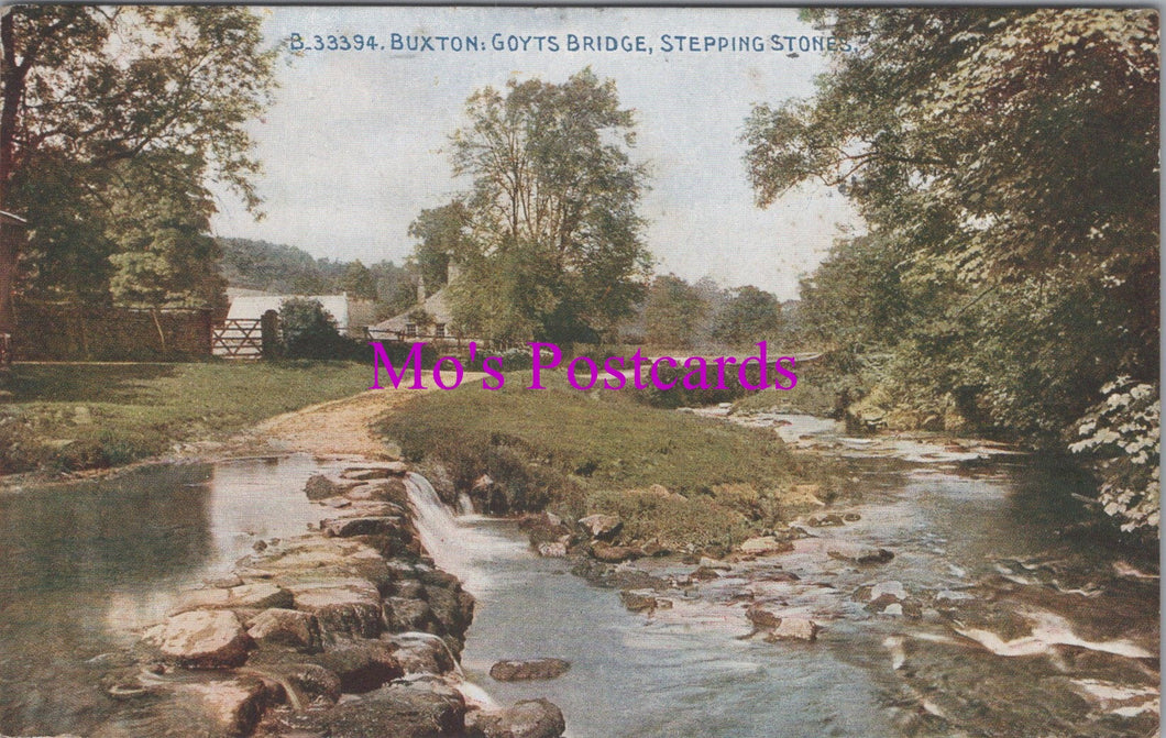 Derbyshire Postcard - Buxton: Goyts Bridge, Stepping Stones  SW15808