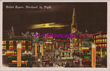 Load image into Gallery viewer, Lancashire Postcard - Blackpool, Talbot Square By Night   SW15813
