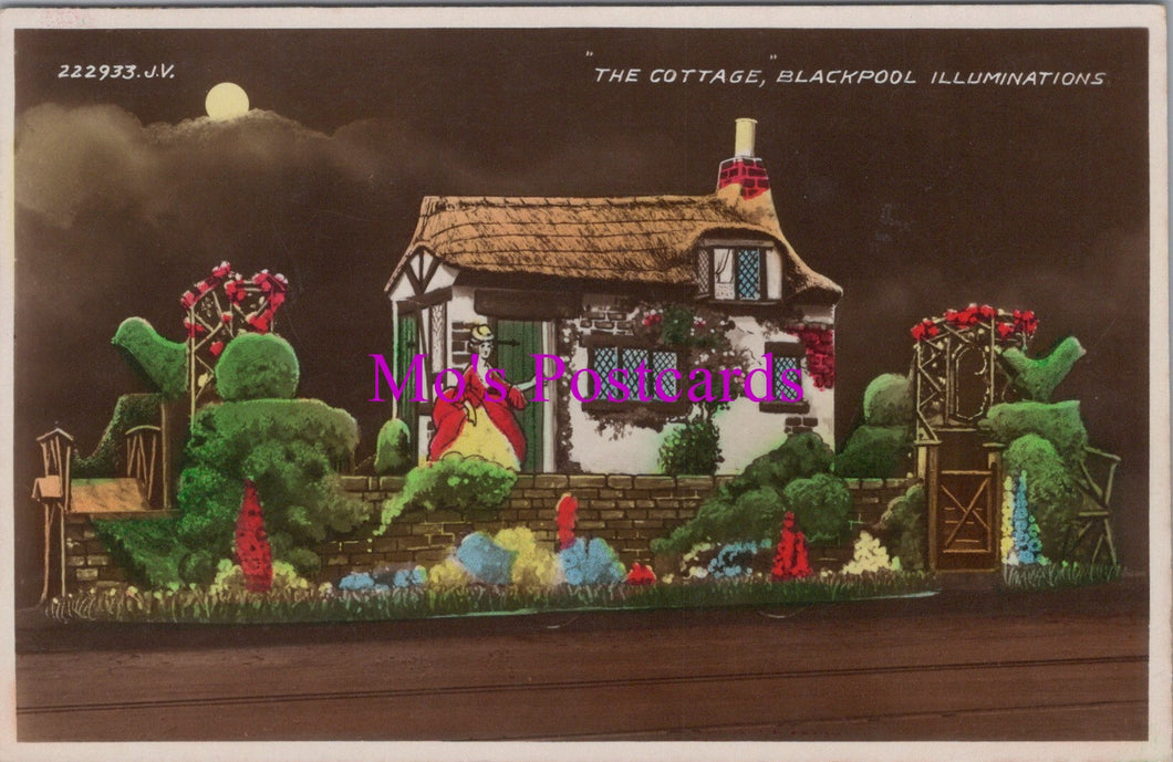 Lancashire Postcard - Blackpool Illuminations, The Cottage  SW15820