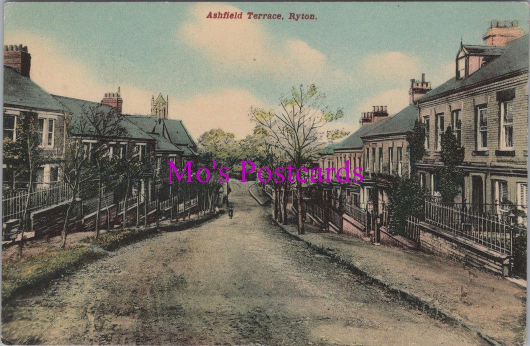 Co Durham Postcard - Ashfield Terrace, Ryton   SW15754