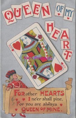 Playing Cards Postcard - Queen of My Hearts  SW15758