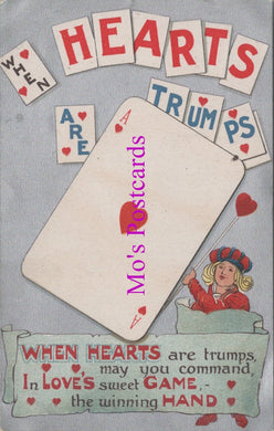 Playing Cards Postcard - When Hearts Are Trumps  SW15759