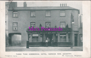 Warwickshire Postcard - Three Tuns Commercial Hotel, Coventry  SW15773