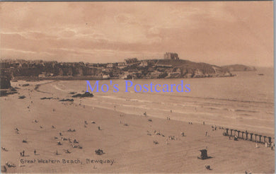 Cornwall Postcard - Newquay, Great Western Beach   SW13872