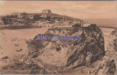 Cornwall Postcard - Newquay Island and Suspension Bridge  SW13874