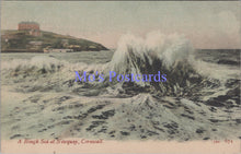 Load image into Gallery viewer, Cornwall Postcard - A Rough Sea at Newquay   SW13851
