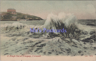 Cornwall Postcard - A Rough Sea at Newquay   SW13851