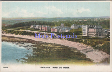 Cornwall Postcard - Falmouth Hotel and Beach   DC1944