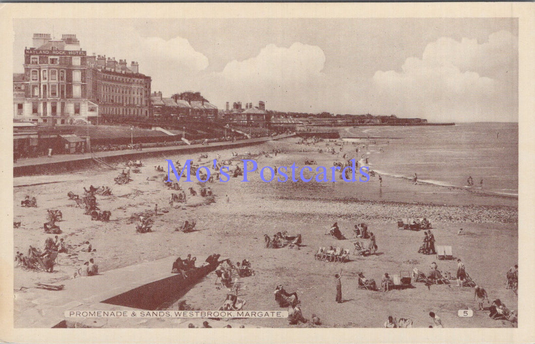 Kent Postcard - Promenade and Sands, Westbrook, Margate   DC1925