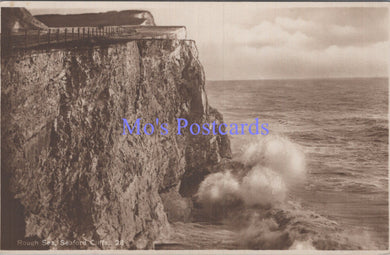 Sussex Postcard - Rough Sea, Seaford Cliffs  DC1842