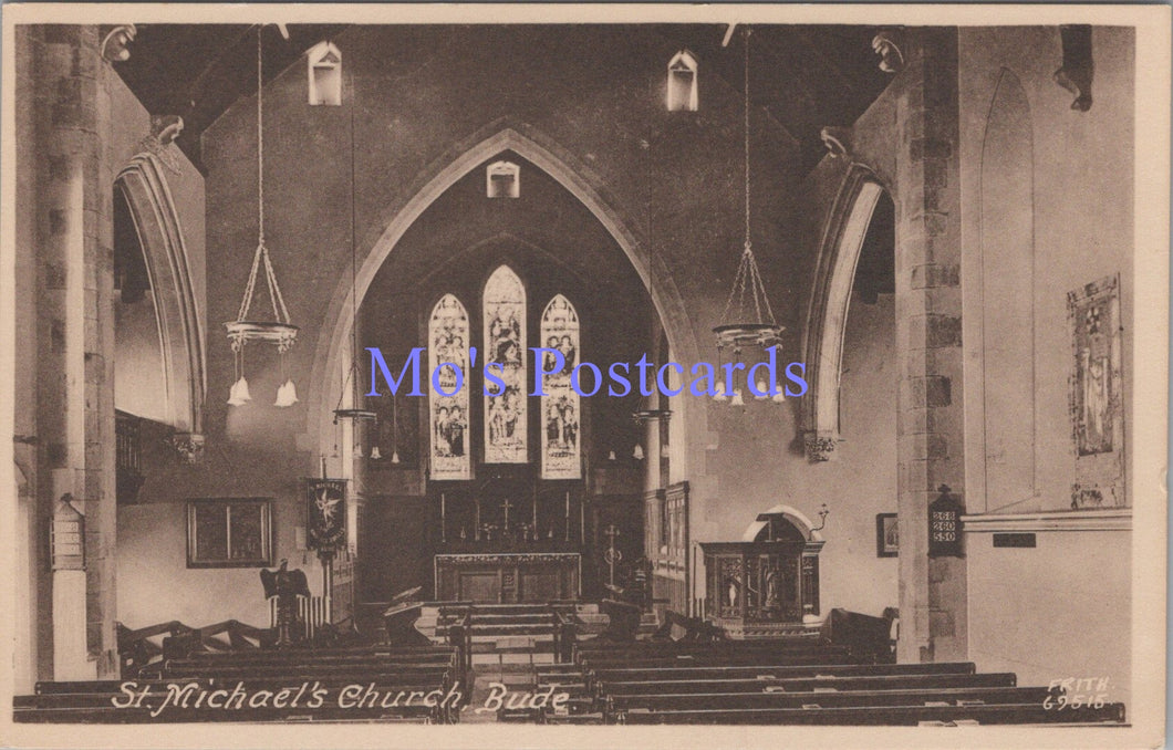 Cornwall Postcard - Bude, St Michael's Church Interior  SW14334