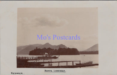 Cumbria Postcard - Keswick Boats Landings  SW14362