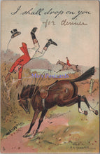 Load image into Gallery viewer, Comic Postcard - In The Hunting Field. Artist A.H.Hammond SW14371
